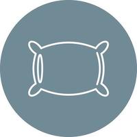 Pillow Line Circle Background Icon vector