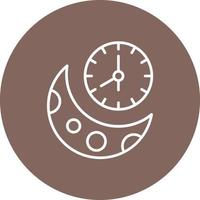 Quiet Time Line Circle Background Icon vector