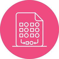 Random Sampling Line Circle Background Icon vector