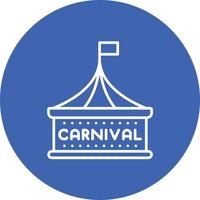 Carnival Line Circle Background Icon vector