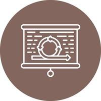 Scrum Task Board Line Circle Background Icon vector