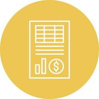 Balance Sheet Line Circle Background Icon vector
