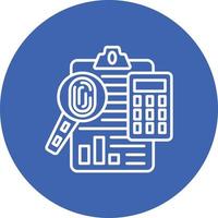 Forensic Accounting Line Circle Background Icon vector