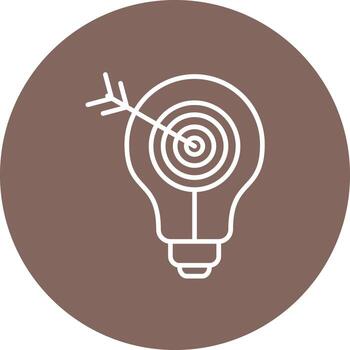 Problem Solving Line Circle Background Icon vector