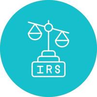 Irs Line Circle Background Icon vector