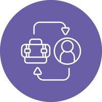 B2C Line Circle Background Icon vector