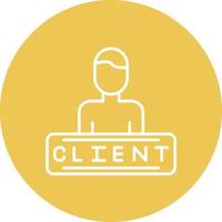 Client Line Circle Background Icon vector