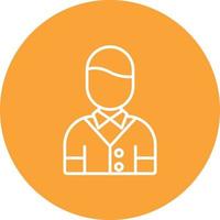 Gate Keeper Line Circle Background Icon vector