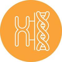 Chromosome Line Circle Background Icon vector