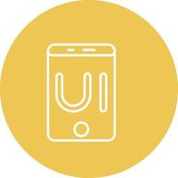 Interaction Design Line Circle Background Icon vector