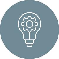 Idea Generation Line Circle Background Icon vector