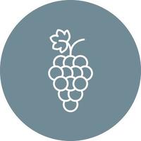 Grapes Line Circle Background Icon vector