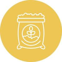 Flour Line Circle Background Icon vector