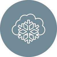 Snowy Line Circle Background Icon vector