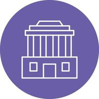 Mausoleum Line Circle Background Icon vector