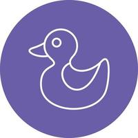 Rubber Duck Line Circle Background Icon vector