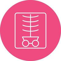 Xray Line Circle Background Icon vector