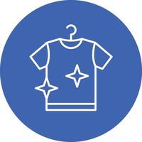 Laundry Line Circle Background Icon vector