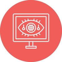 Computer Vision Line Circle Background Icon vector
