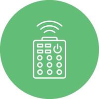 Smart Control Line Circle Background Icon vector
