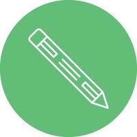 Pencil Line Circle Background Icon vector