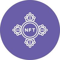 Token Line Circle Background Icon vector