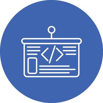 Training Programmes Line Circle Background Icon vector