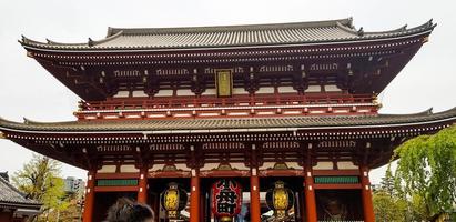 Tokyo, Japan in July 2019. Visitors on vacation to senso ji temple. photo