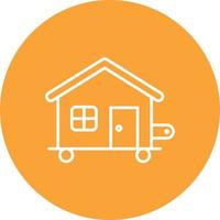 Tiny Living Line Circle Background Icon vector