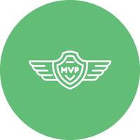 icono de fondo de círculo de línea mvp vector