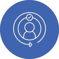 Retention Customer Line Circle Background Icon vector