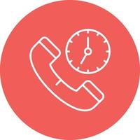 Call Time Line Circle Background Icon vector