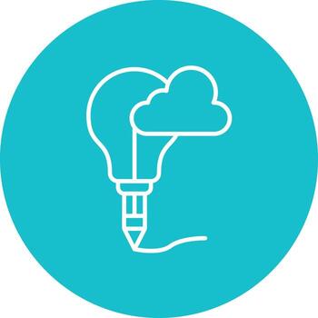 Creative Process Line Circle Background Icon vector