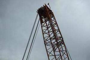 Boom crawler crane with a truss type structure photo