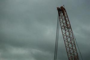 Boom crawler crane with a truss type structure photo