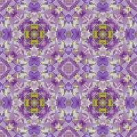 Pixel mosaic seamless pattern design, Repeat textile design. Fabric print vector