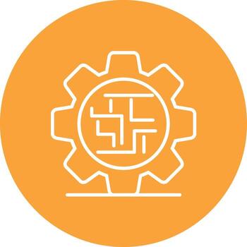 icono de fondo de círculo de línea de complejidad vector