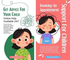Get advice for your child, booking appointments vector