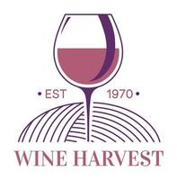 Wine harvest, winery alcoholic production vector