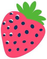 Ripe strawberry berry, harvested and fresh meal vector
