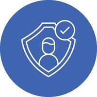 Authentication Line Circle Background Icon vector