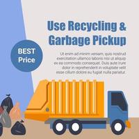 Use recycling and garbage pickup, best prices vector