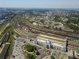 ucrania, lviv, estación de ferrocarril, estación de tren, de quadcopter, zumbido foto