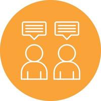 Communication Line Circle Background Icon vector