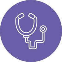 Stethoscope Line Circle Background Icon vector