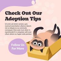 echa un vistazo a nuestros consejos de adopción, síguenos para más vector