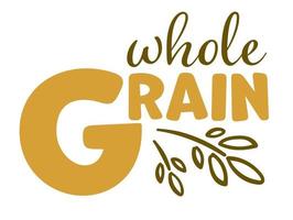 Whole grain, agriculture pastry product logotype vector