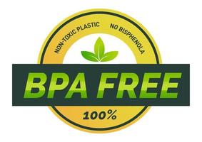 BPA free, no bisphenol A non toxic plastic vector