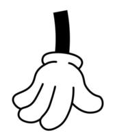 Hand gesture, arm of character line art vector