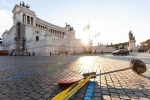 Rome, Italy, architecture, city center, street, historical buildings and road signs. photo